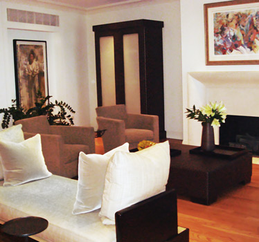 Chicago Interior Designer; Living room design, Michigan Avenue Condo, Custom Furniture, Space Planning